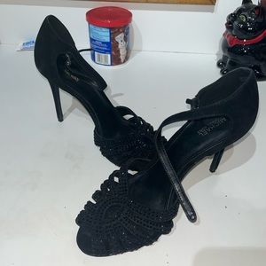 Michael Kors Black Studded Heels Size 9 Lightly Owned